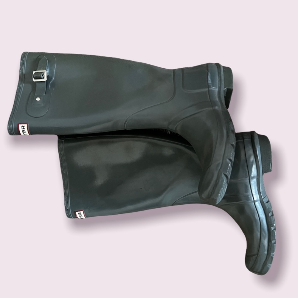 Original Tall Hunter rain boots -Size 7 - Tundra Grey